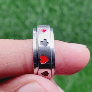 Stainless Steel Fashion Spinner Ring for Men/Women, AAAQL1104